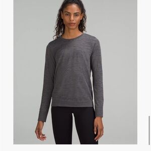 Iike new Sz 6 SWIFTLY RELAXED LONG SLEEVE SHIRT 2 Check Stripe Black/Grey Multi